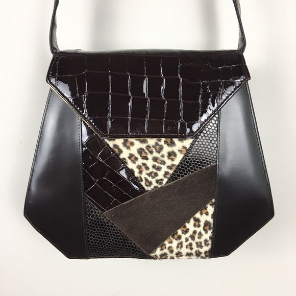 Timothy Hitsman Handbags - 90’s Timothy Hitsman Brown Multi Leather Purse